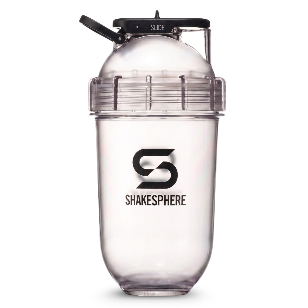 SHAKESPHERE 24oz Bladeless Protein Shaker Bottle - Clear Black