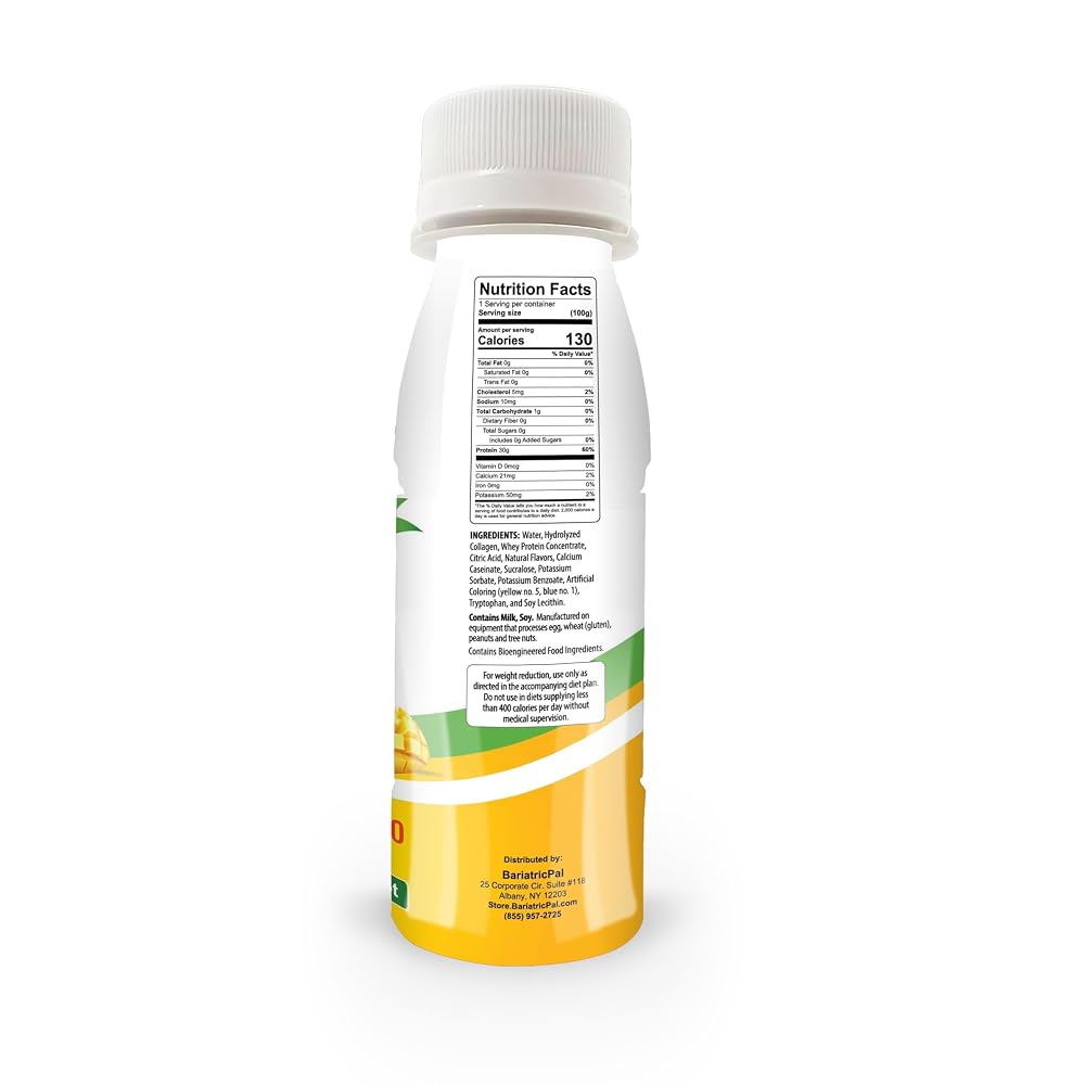 BariatricPal 30g Whey Protein & Collagen Power Pro Shots Peach Mango - image 3