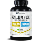 Healthfare Psyllium Husk Fiber 1500mg - 240 Vegan Capsules