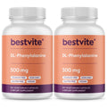 BESTVITE DL-Phenylalanine 500mg - 240 Vegetarian Capsules