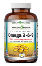 Amazing Nutrition Omega 3.6.9 1200 mg - 120 Softgels