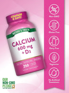 Nature's Truth Calcium 600 mg + D3 - 500 Tablets - image 4