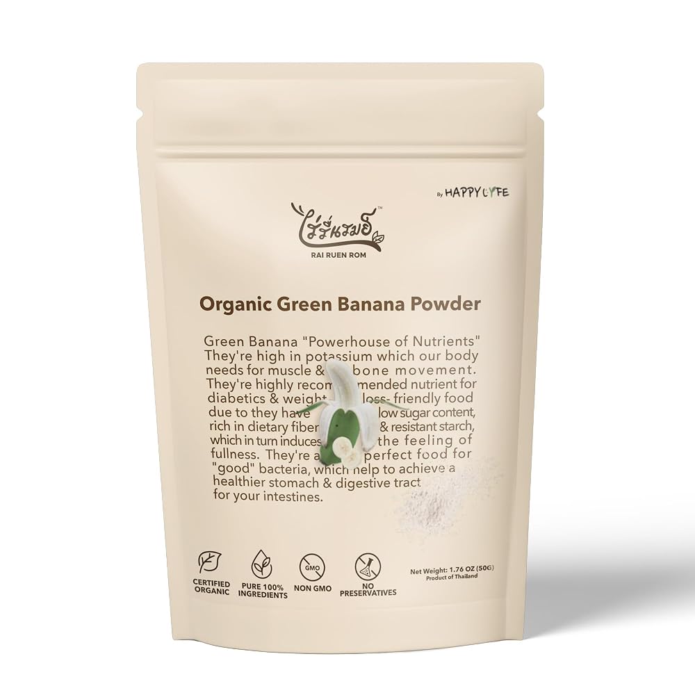 HappyLyfe Rairuen ROM Organic Green Banana Powder - 50g