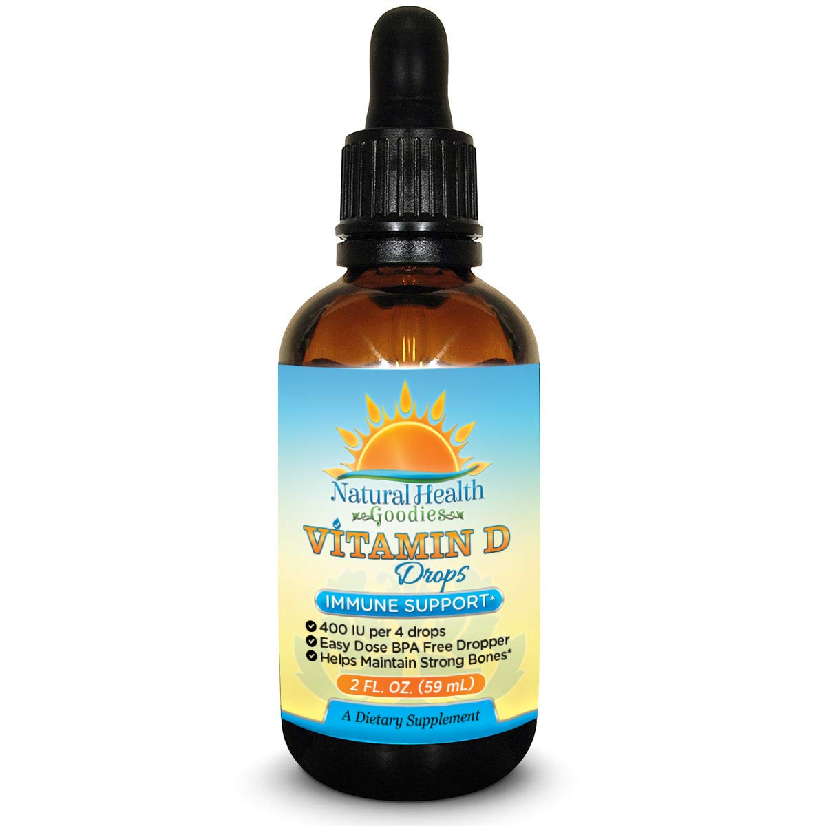 Natural Health Goodies Kids Vitamin D3 Drops - 2 fl oz