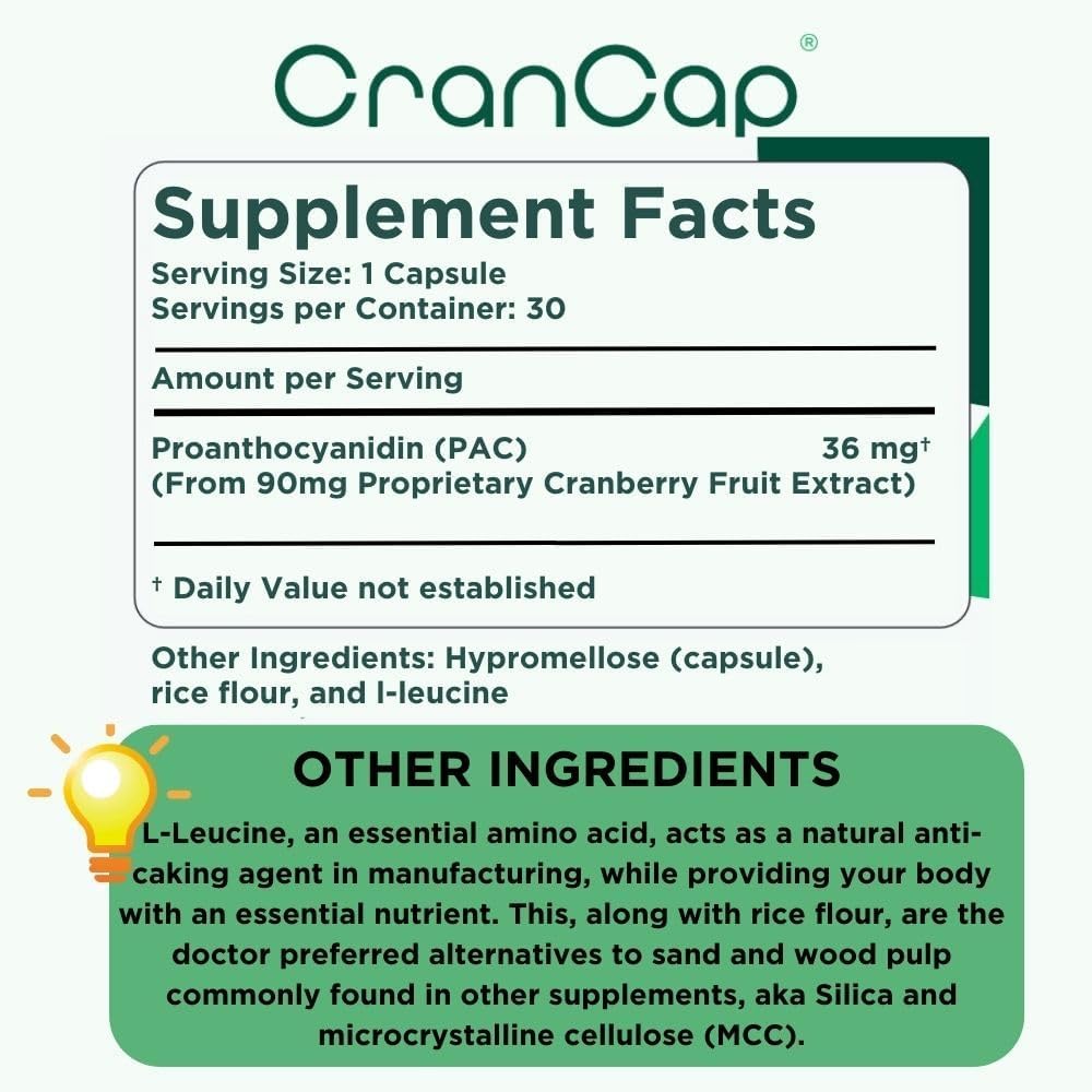 CranCap Cranberry Pills Urinary Tract Support - 180 Capsules - image 5
