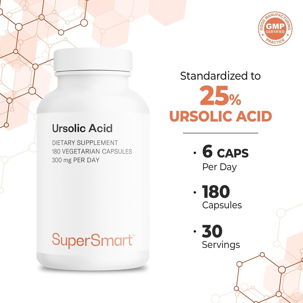 Supersmart Ursolic Acid 300mg Rosemary Leaf Extract - 180 Vegetarian Capsules - image 4