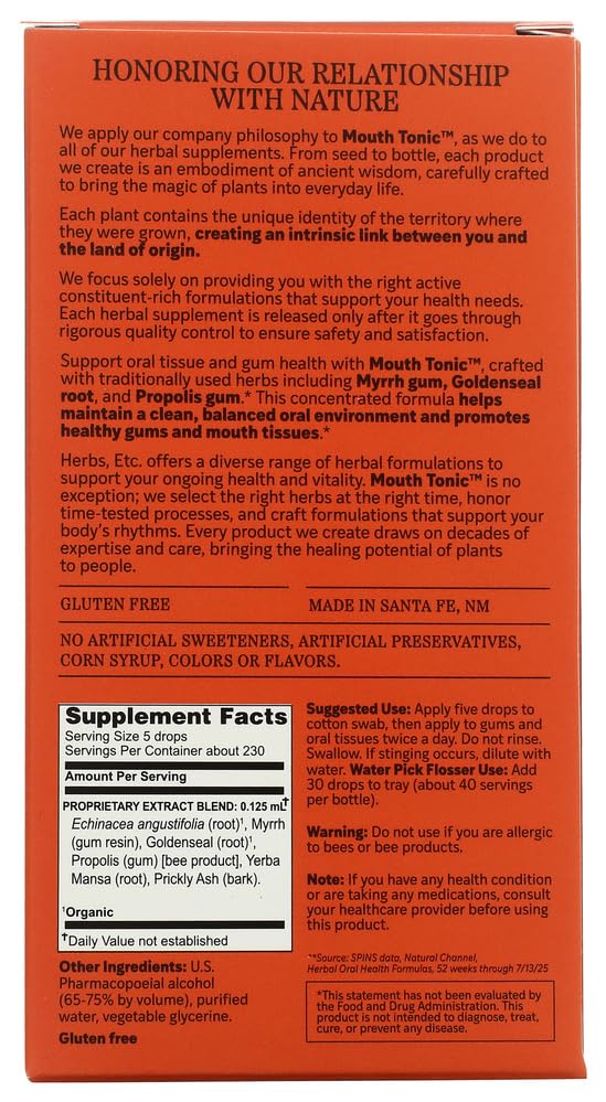 Herbs Etc. Wash Mouth Tonic Oral Care - 1 Fl Oz - image 2