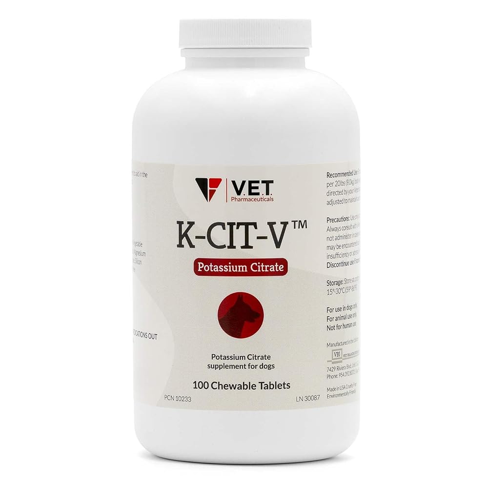 V.E.T. PHARMACEUTICALS K-CIT-V Potassium Citrate 640mg - 100 Tablets