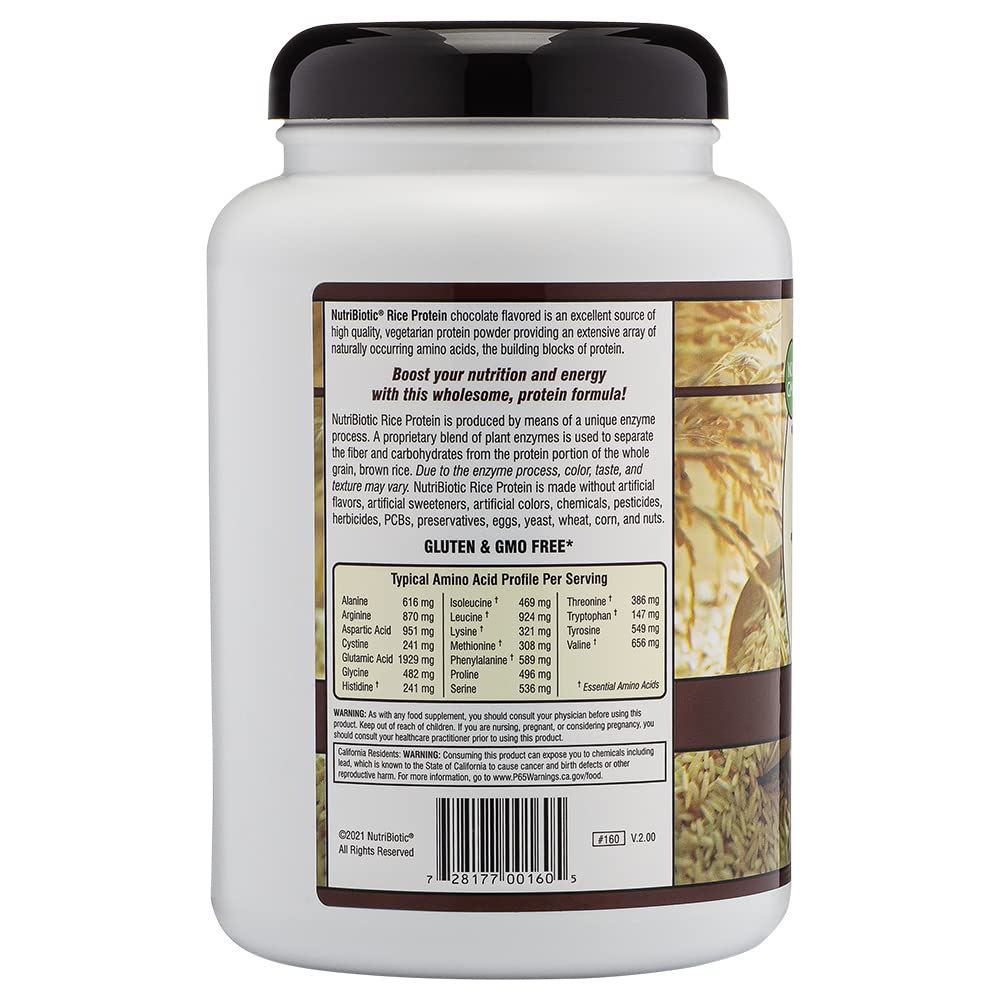 NutriBiotic Chocolate Rice Protein Powder - 22.9 oz - image 2
