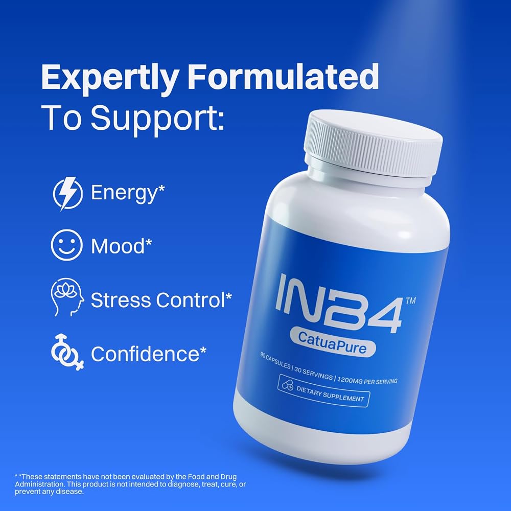 INB4 Catuaba Bark Extract 1200mg Energy Support - 90 Capsules - image 2