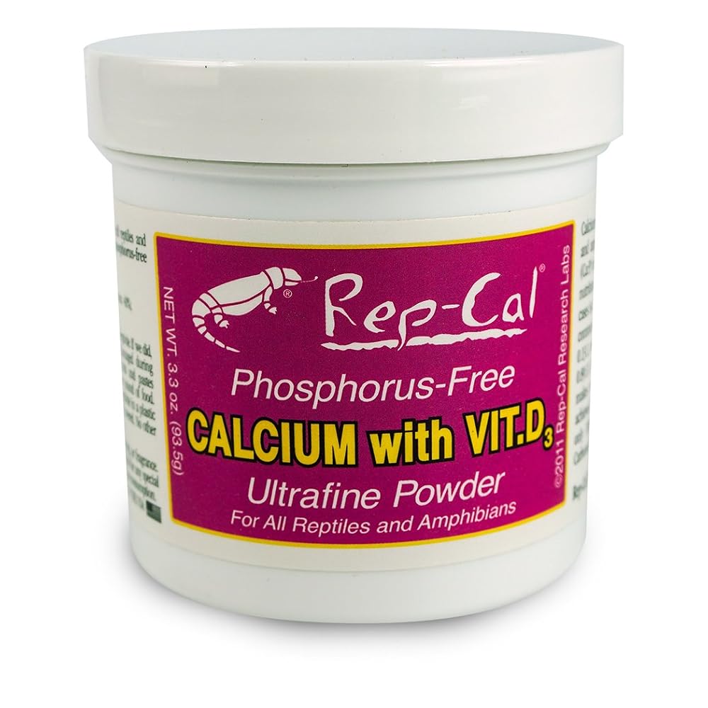 Rep-Cal Phosphorous-Free Calcium Ultrafine Powder with Vitamin D3 - 3.3 oz