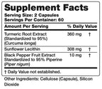 Sanare Lab Curcumin Turmeric 360 mg Joint & Cellular Support - 120 Capsules - image 2