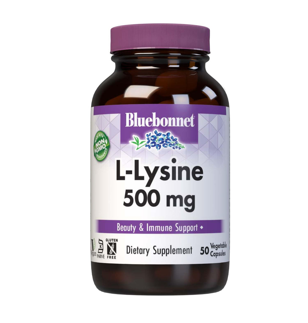 BlueBonnet L-Lysine 500 mg Vegetarian Capsules - 50 Count