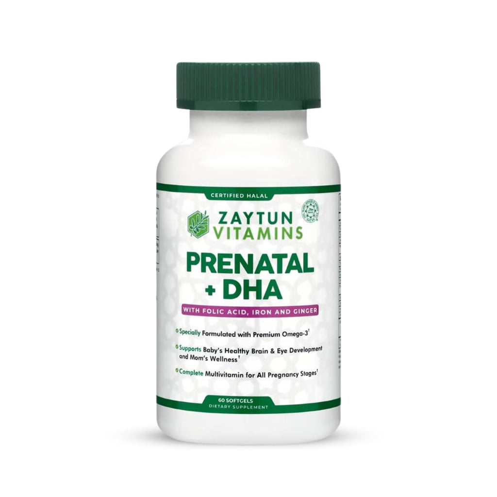 Zaytun Vitamins Halal Prenatal Vitamins + DHA - 60 Softgels