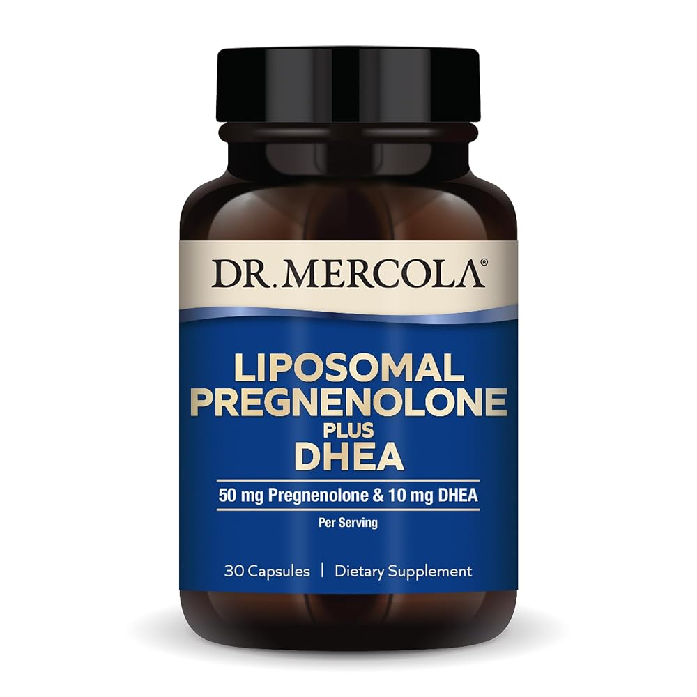 Dr. Mercola Liposomal Pregnenolone Plus DHEA, 50 mg