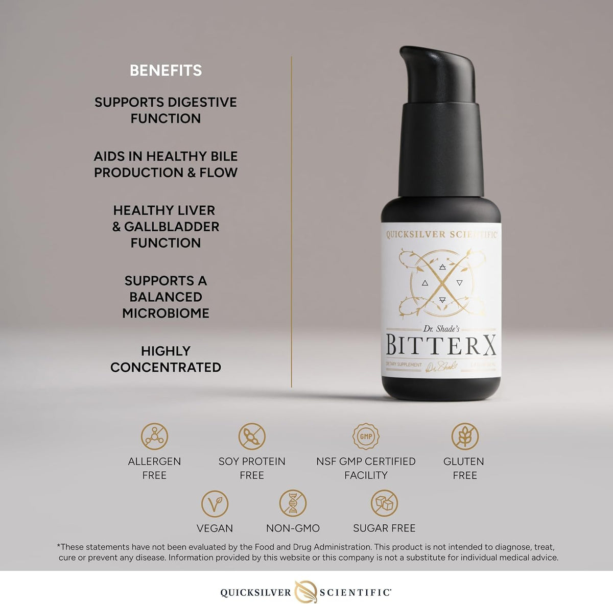 Quicksilver Scientific Dr. Shade's BitterX Gentian Root - 50ml - image 4