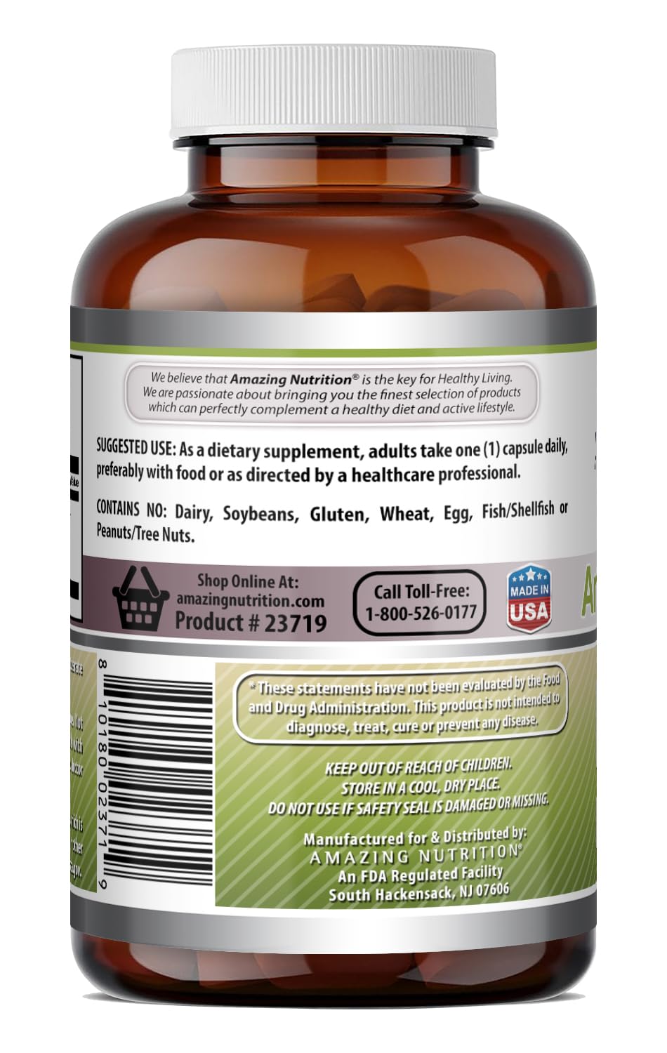 Amazing Nutrition Artichoke Extract 500 mg - 180 Capsules - image 6
