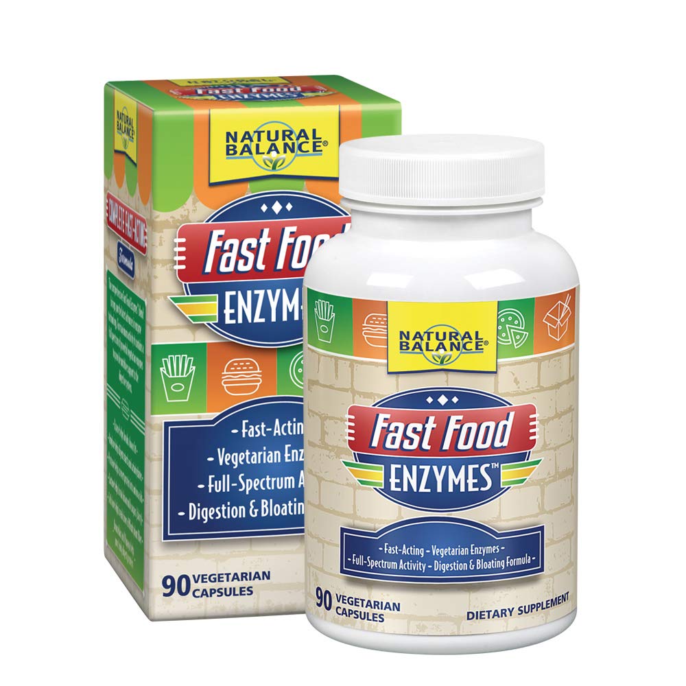 Natural Balance Fast Food Enzymes - 90 Vegetarian Capsules