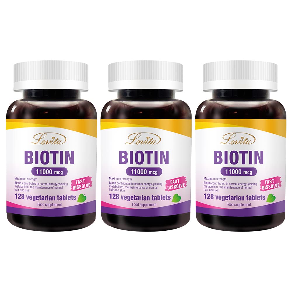 LOVITA Biotin 11,000 mcg - 384 Vegan Tablets