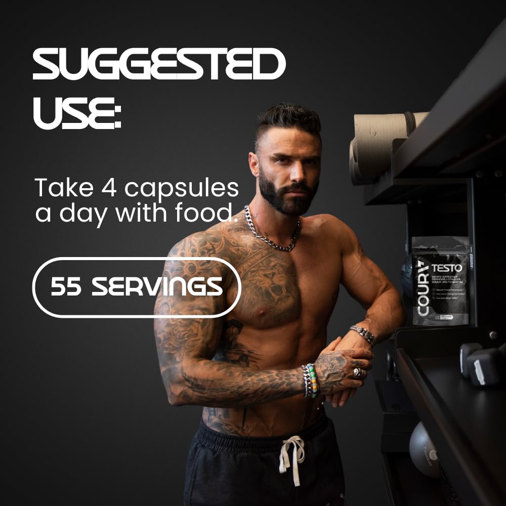COURA Men's Testo Booster Multivitamin with Shilajit & Zinc - 220 Capsules - image 4