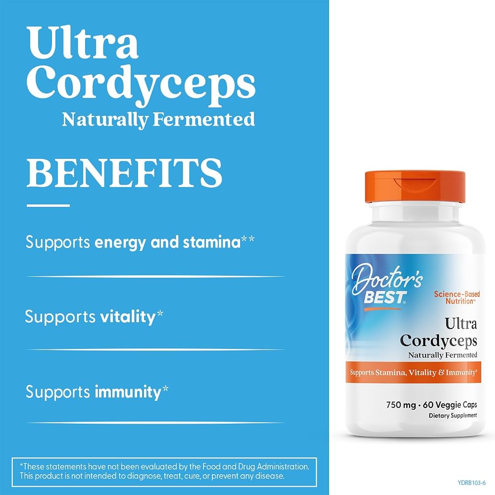 Doctor's Best Ultra Cordyceps Supplement - 60 Vegetarian Capsules - image 4
