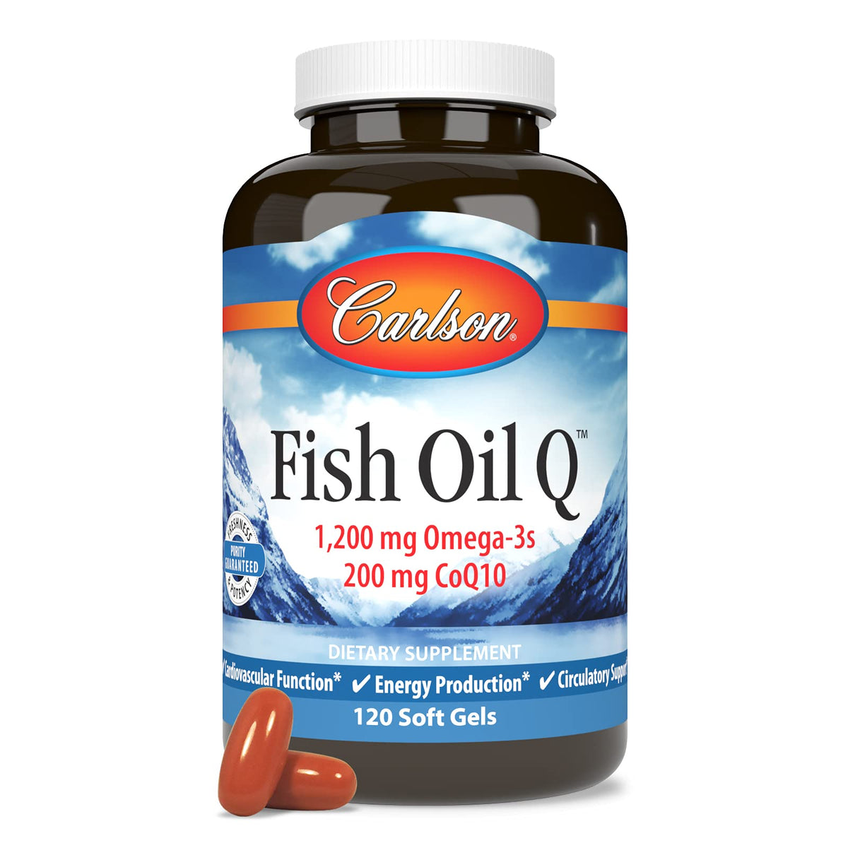 Carlson Fish Oil Q Omega-3 with CoQ10 - 120 Softgels - image 5