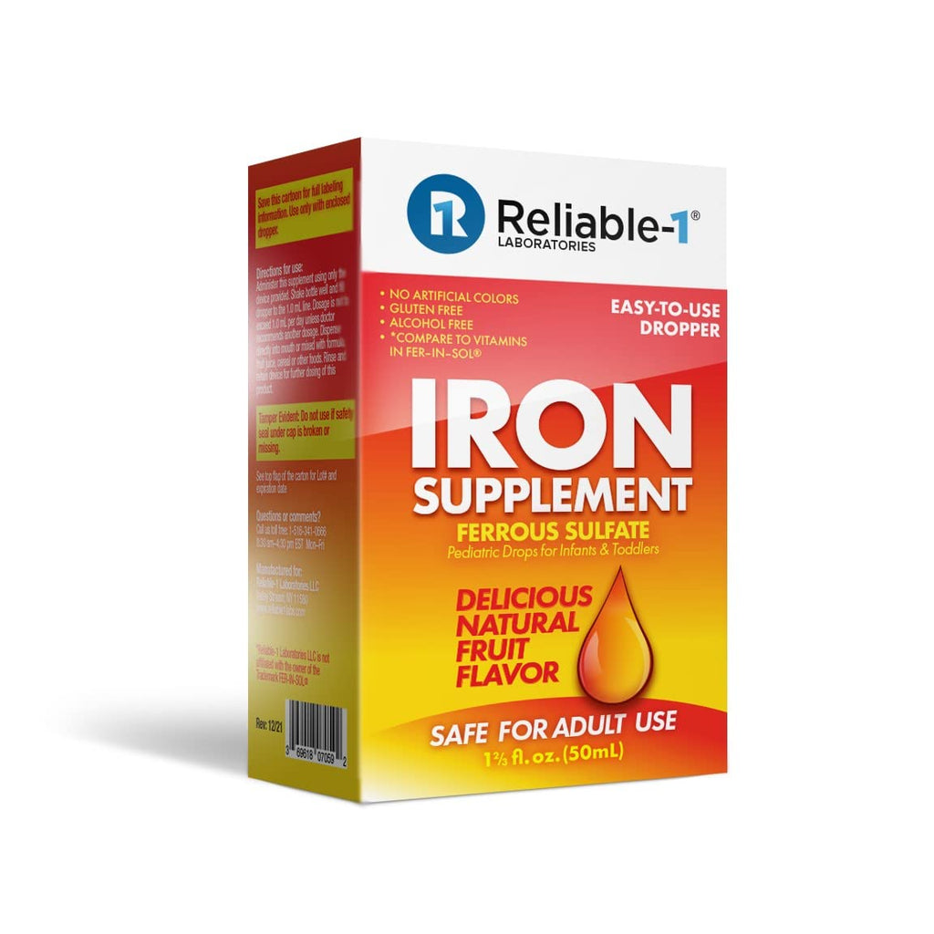 Reliable-1 Laboratories Ferrous Sulfate Pediatric Iron Drops - 1 Fl Oz - image 3