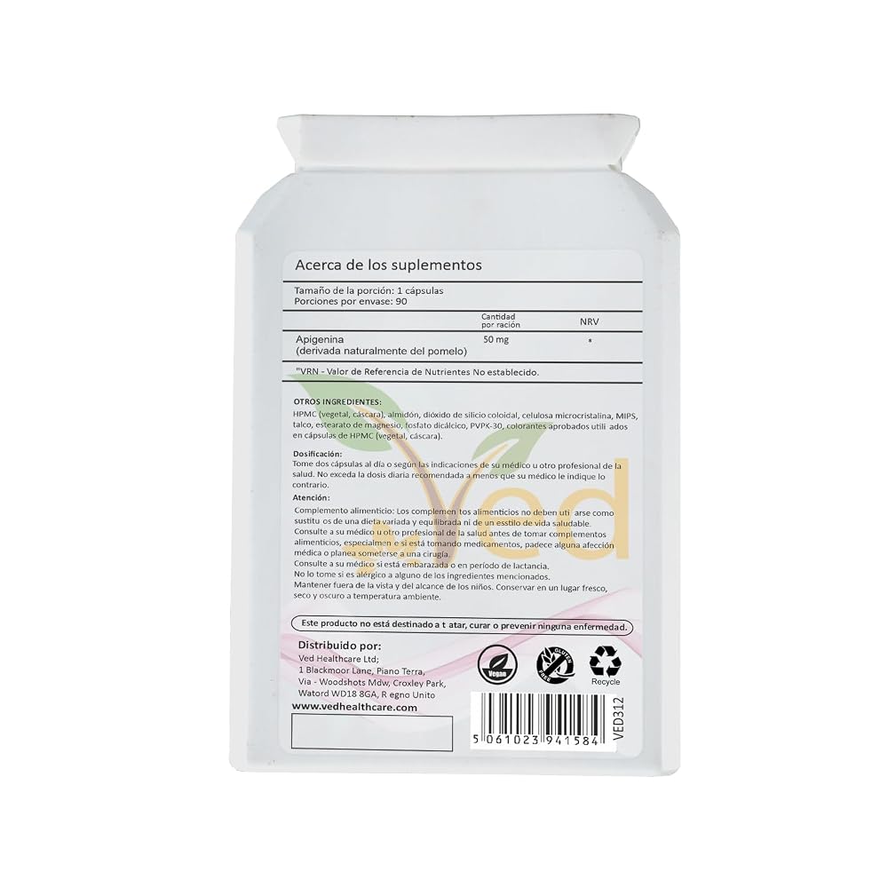 Ved Apigenin 50mg Sleep & Relaxation Support - 90 Capsules - image 3