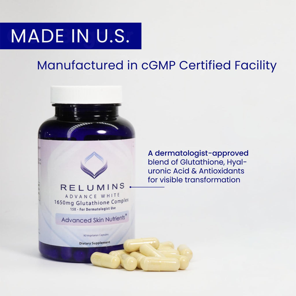 Relumins 1650mg L-Glutathione Complex Antioxidant Support - 90 Capsules - image 4