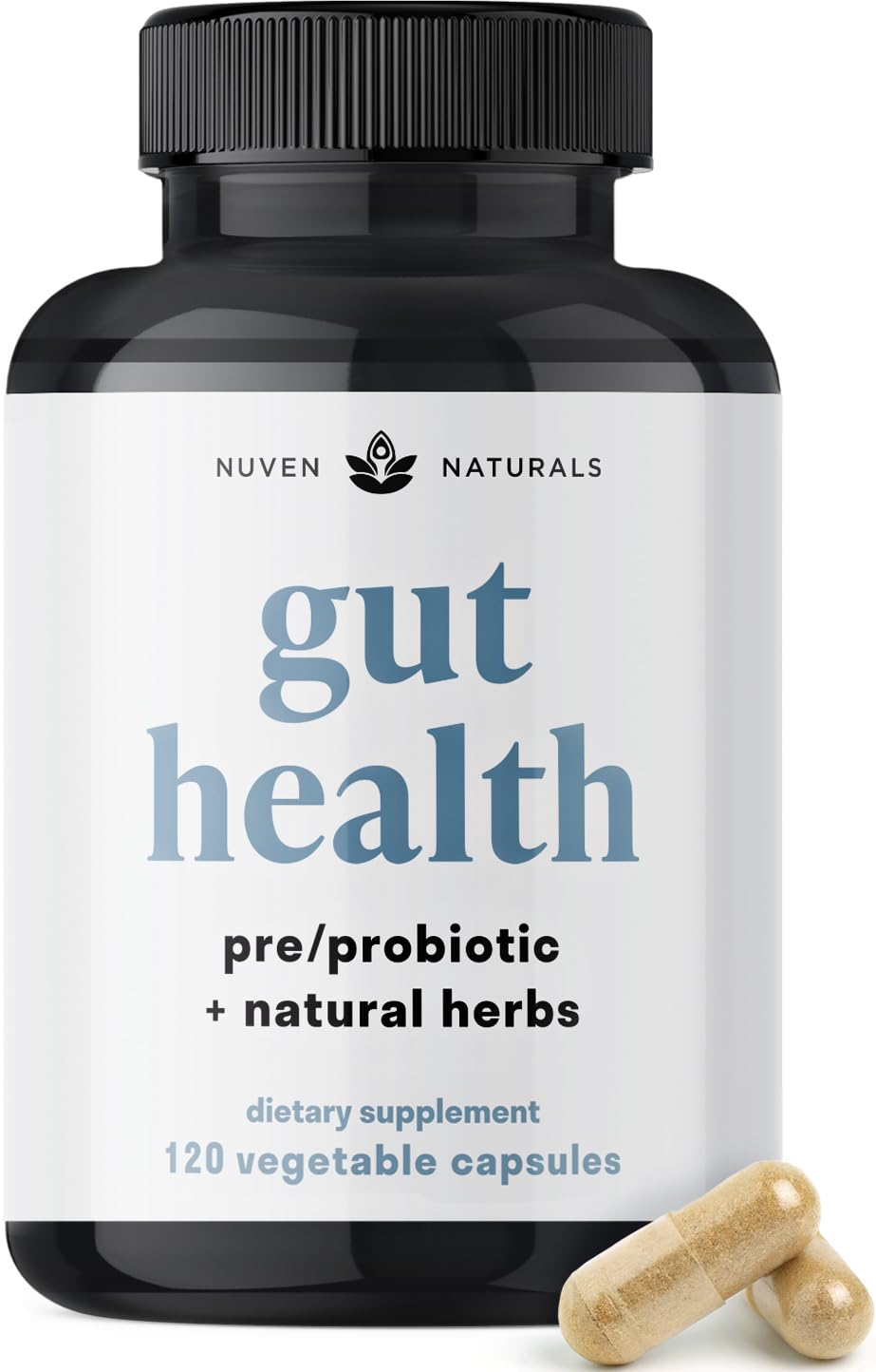 Nuven Naturals All-in-One Gut Health Probiotic - 120 Capsules