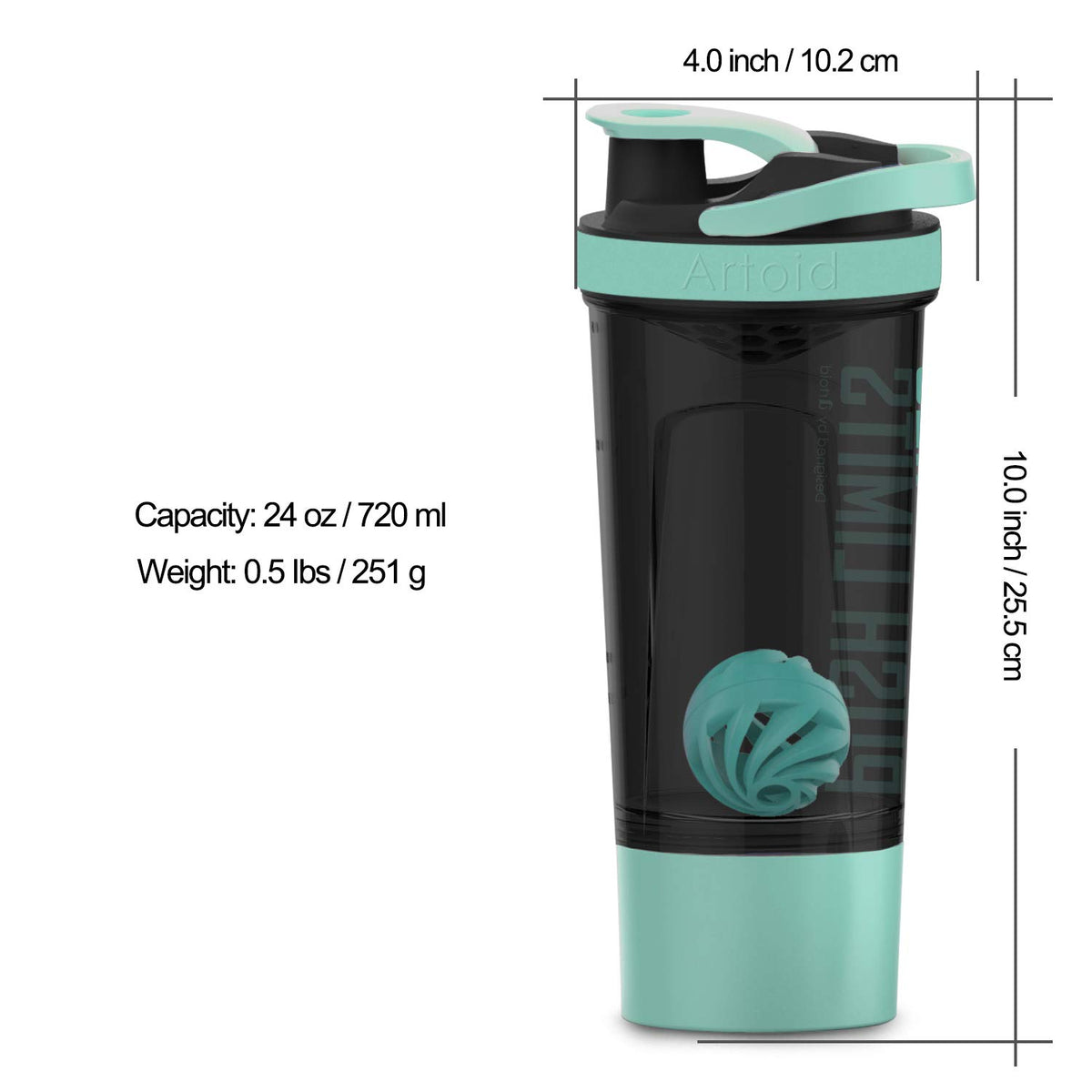 Artoid Mode Inspirational Fitness Workout Sports Protein Shaker