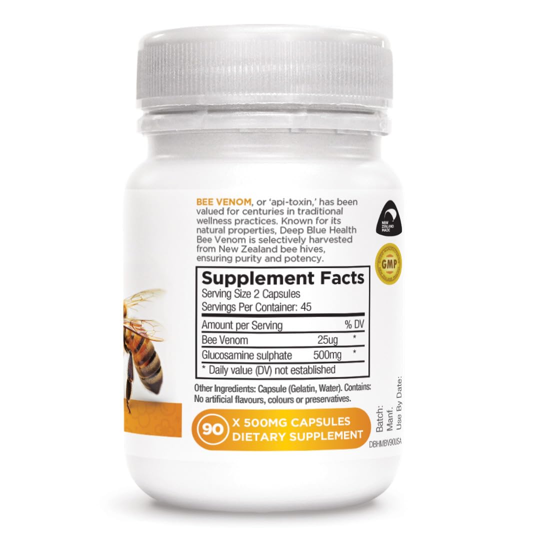 Deep Blue Health Bee Venom 500mg Joint Health - 90 Capsules - image 2