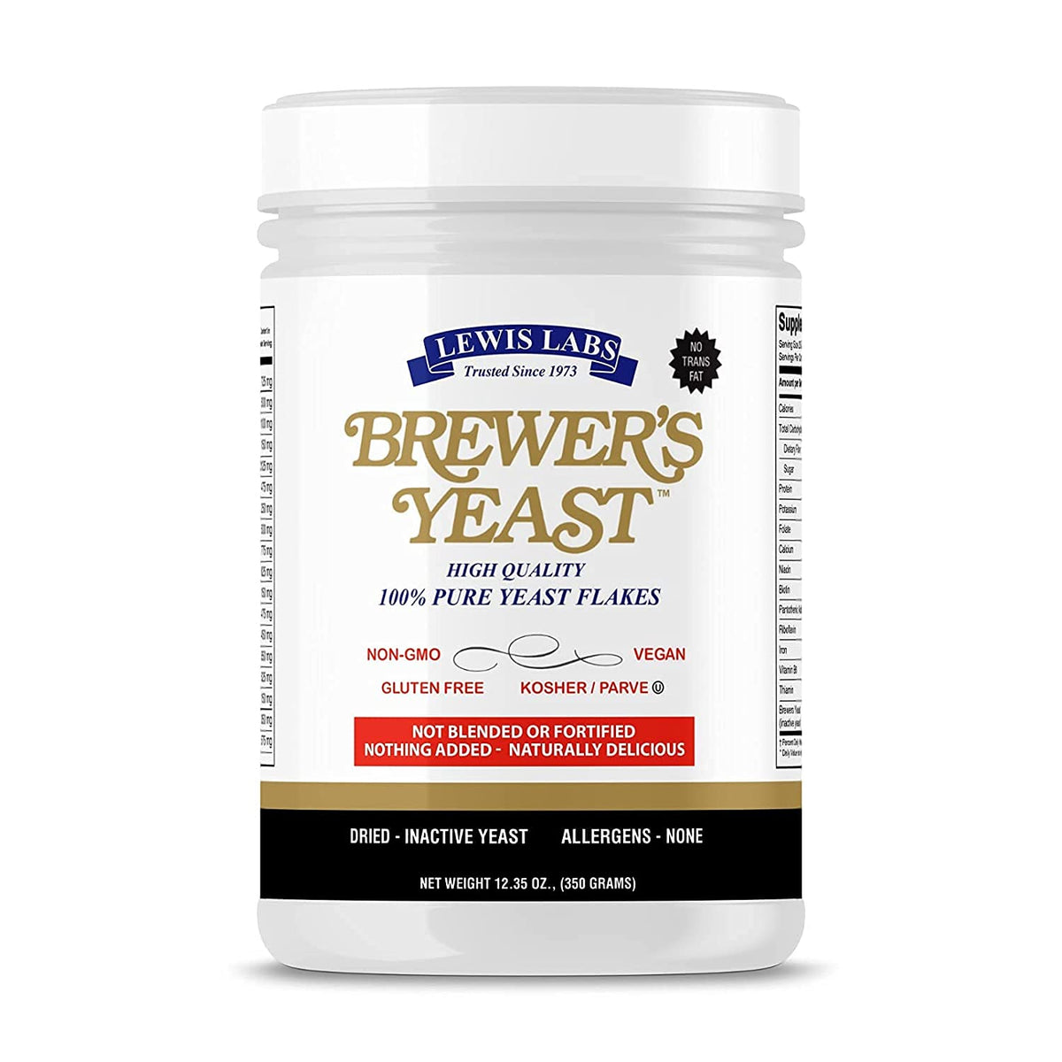 Lewis Labs Brewer's Yeast Flakes Protein Powder - 12.35 oz
