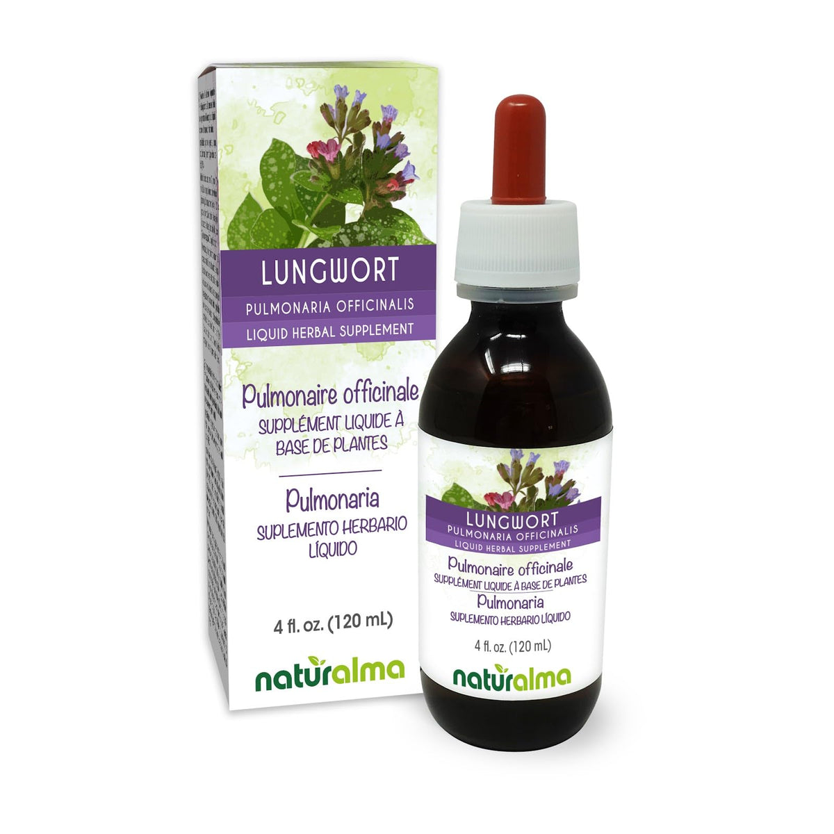 Naturalma Lungwort Herb Liquid Extract Tincture - 4 fl oz