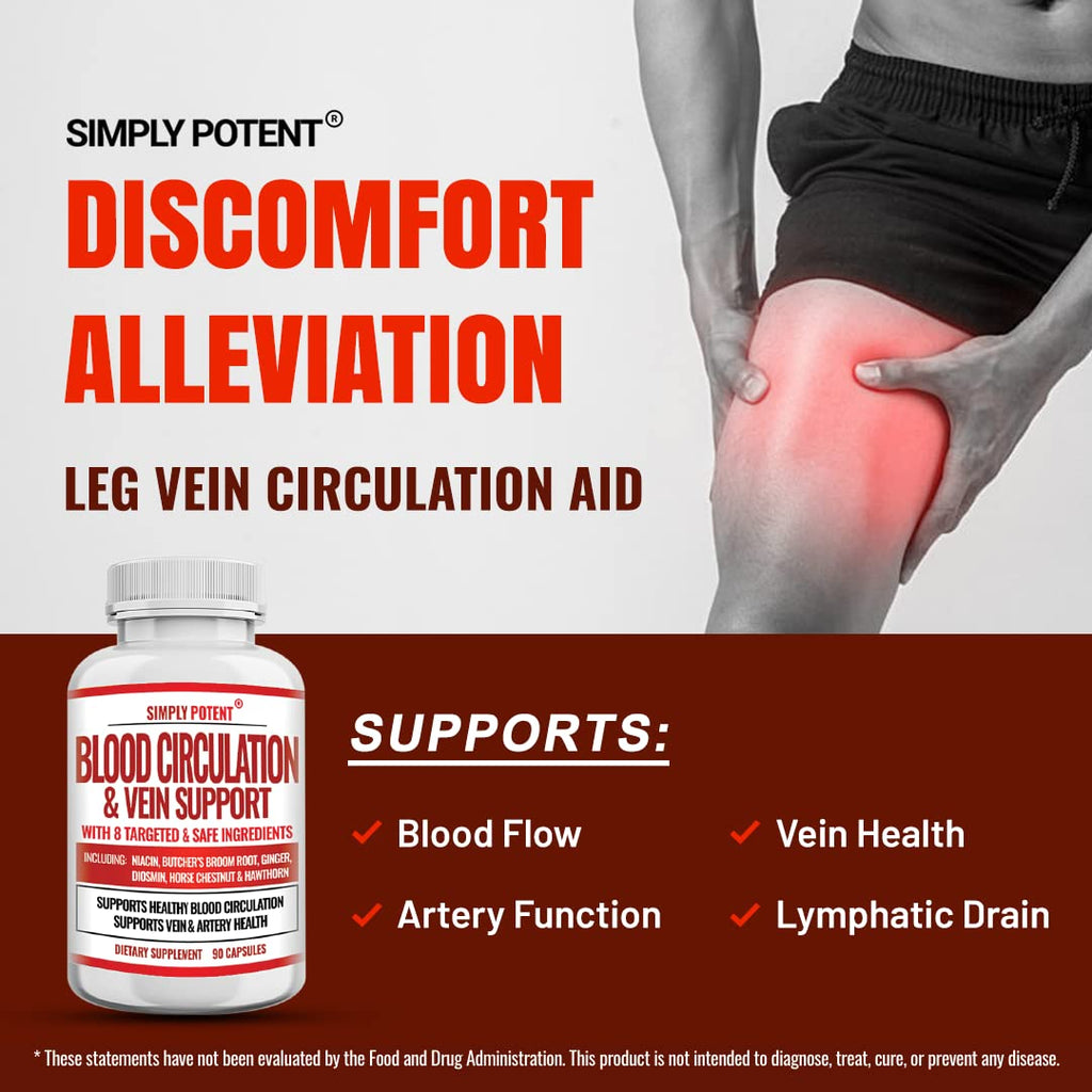 Simply Potent Blood Circulation & Vein Support - 90 Capsules - image 4
