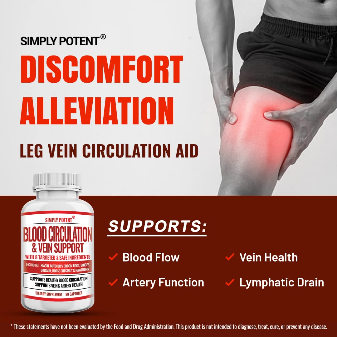 Simply Potent Blood Circulation & Vein Support - 90 Capsules - image 4