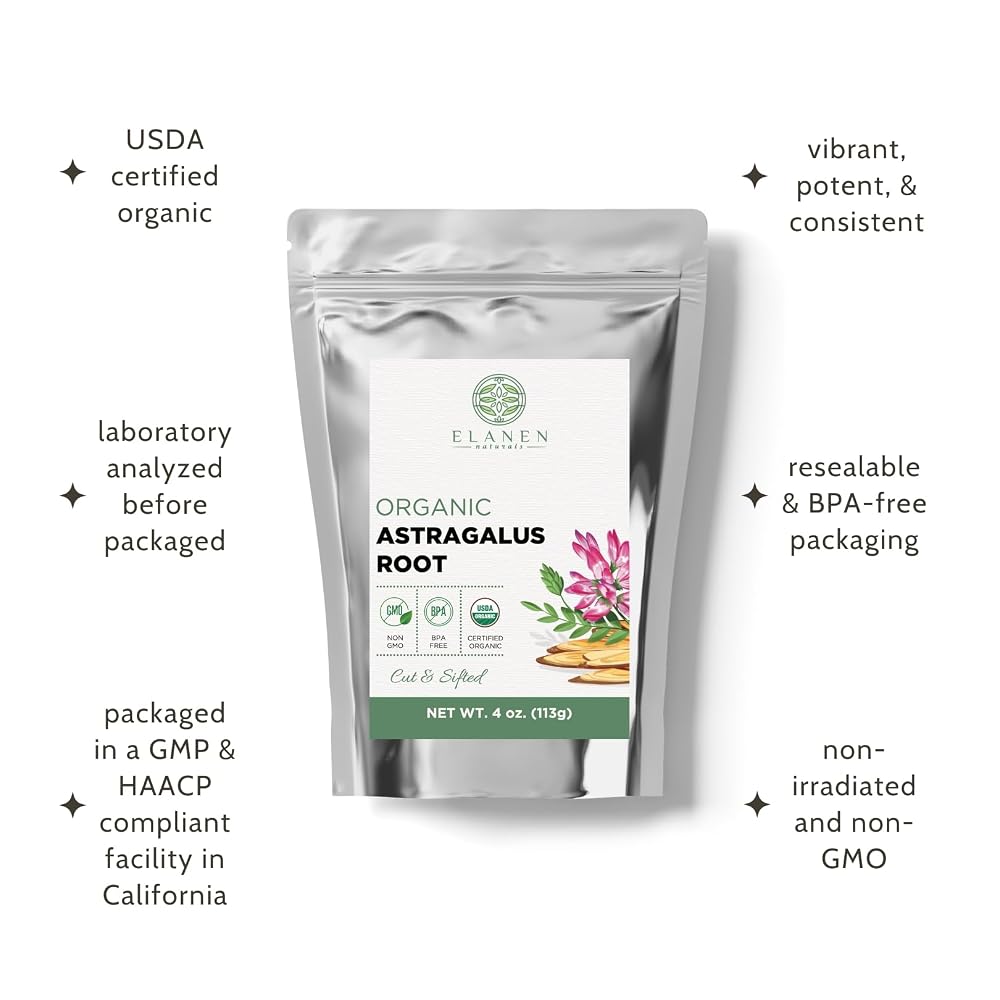 Elanen Naturals Organic Astragalus Root Cut & Sifted - 4 oz - image 4