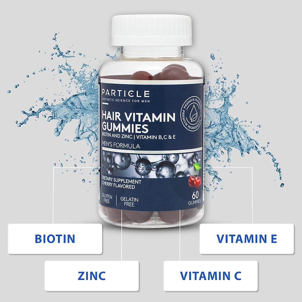 Particle Men's Hair Gummies with Biotin & Zinc - 60 Gummies - image 2