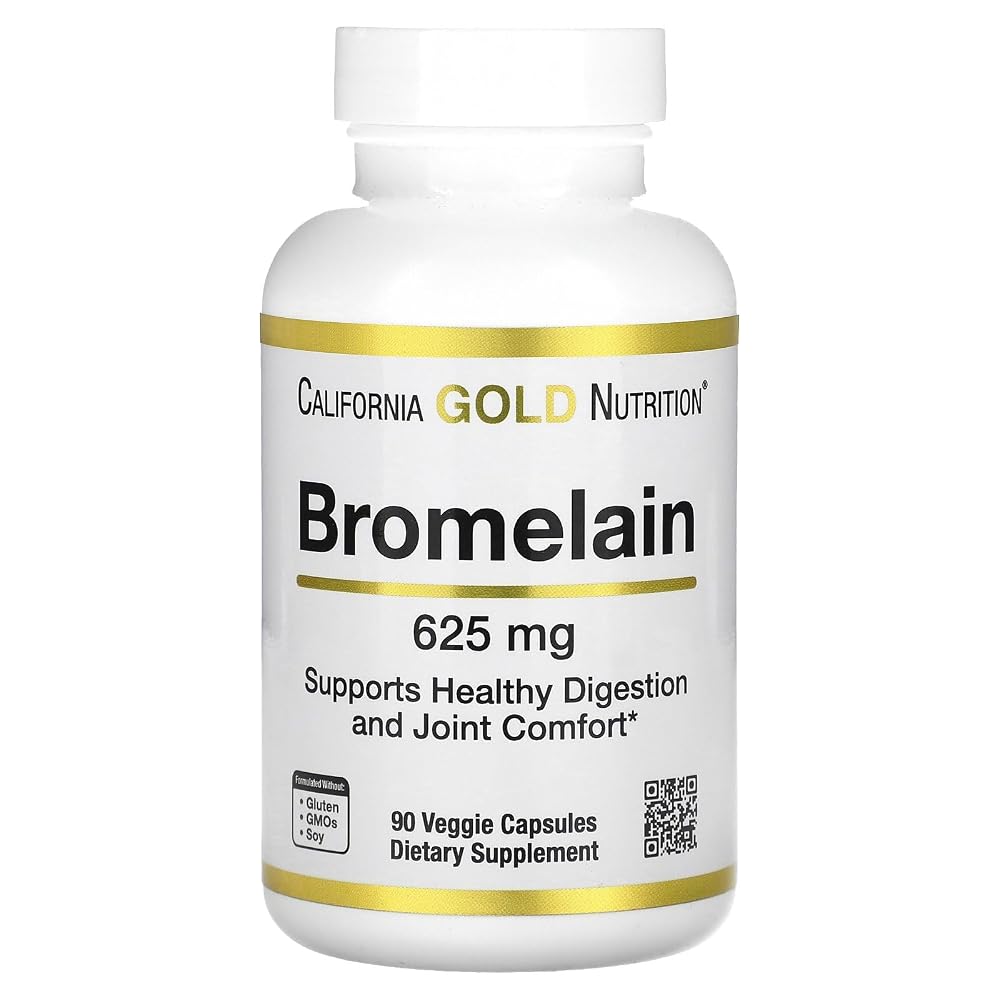 California Gold Nutrition Bromelain 500 mg - 90 Vegetarian Capsules