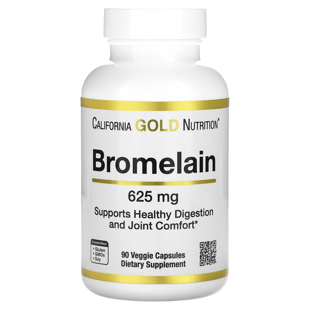 California Gold Nutrition Bromelain 500 mg - 90 Vegetarian Capsules