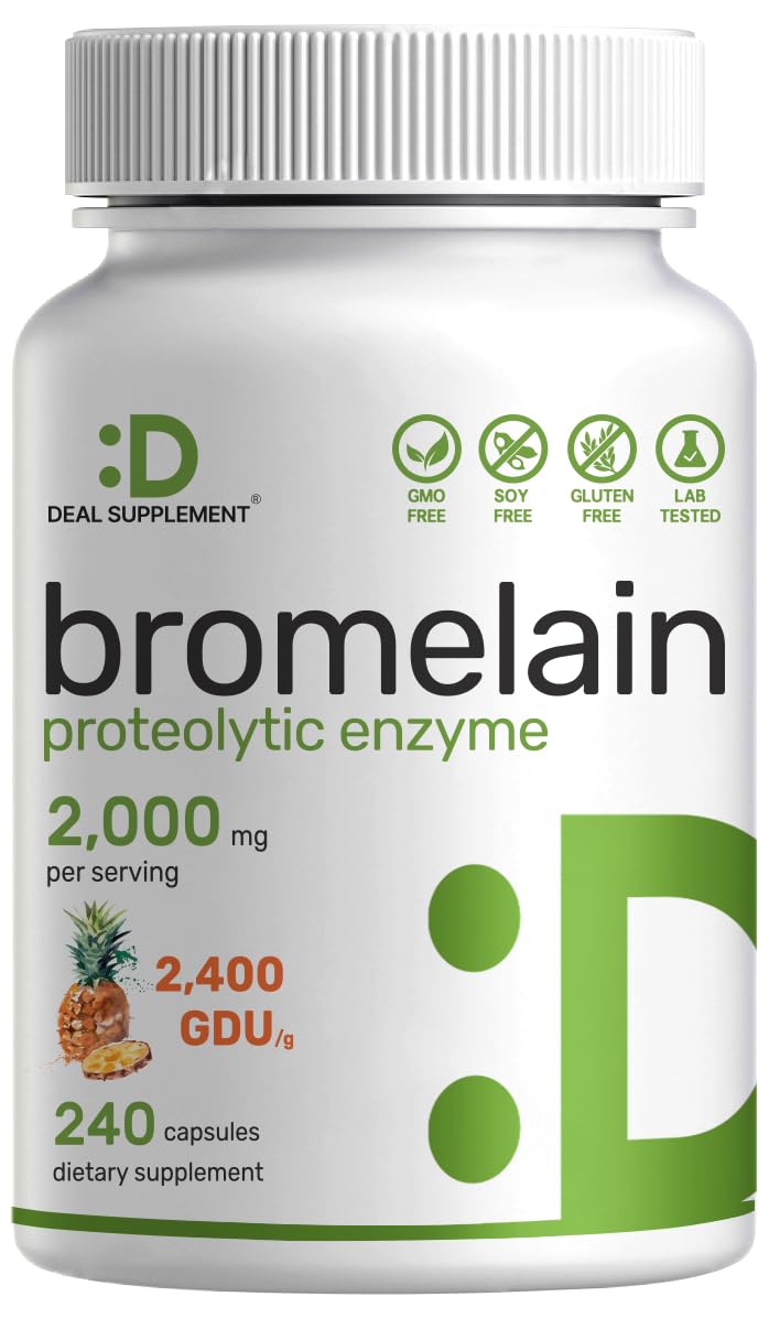 DEAL SUPPLEMENT Bromelain 2000mg Supports Nutrient Digestion - 240 Capsules