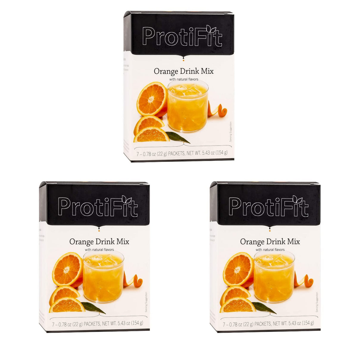 ProtiFit High Protein Orange Fruit Drink Powder - 3 Pack