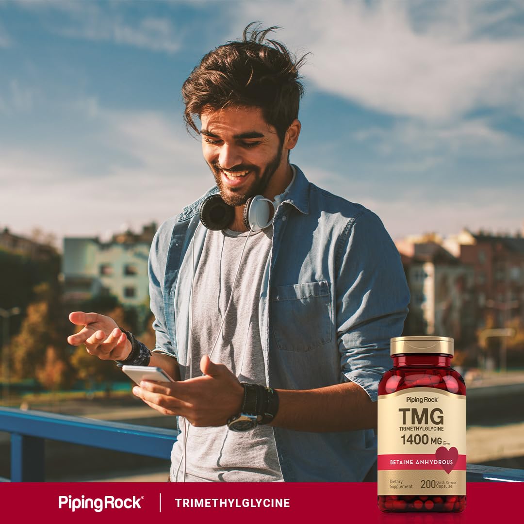 Piping Rock TMG Trimethylglycine 1400 mg - 200 Capsules - image 6