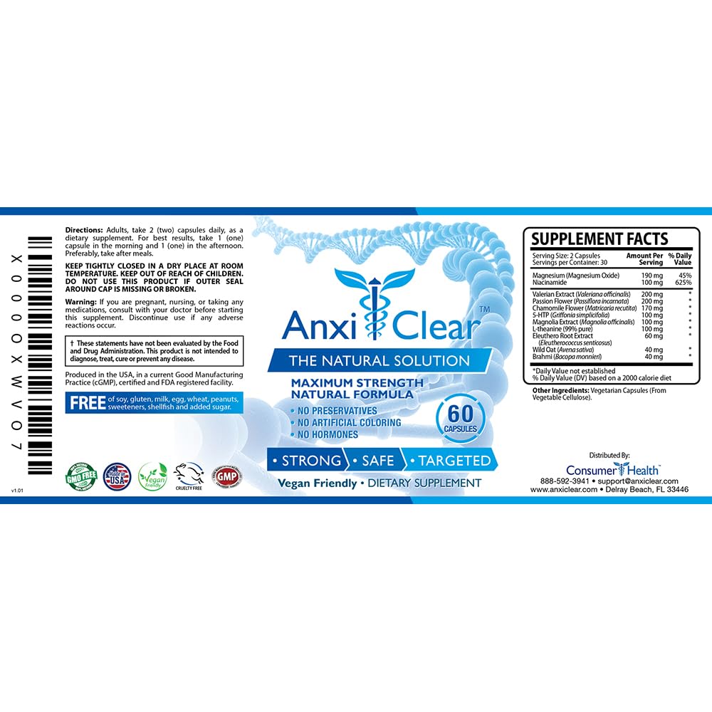 AnxiClear Consumer Health Night - Boosts Mood