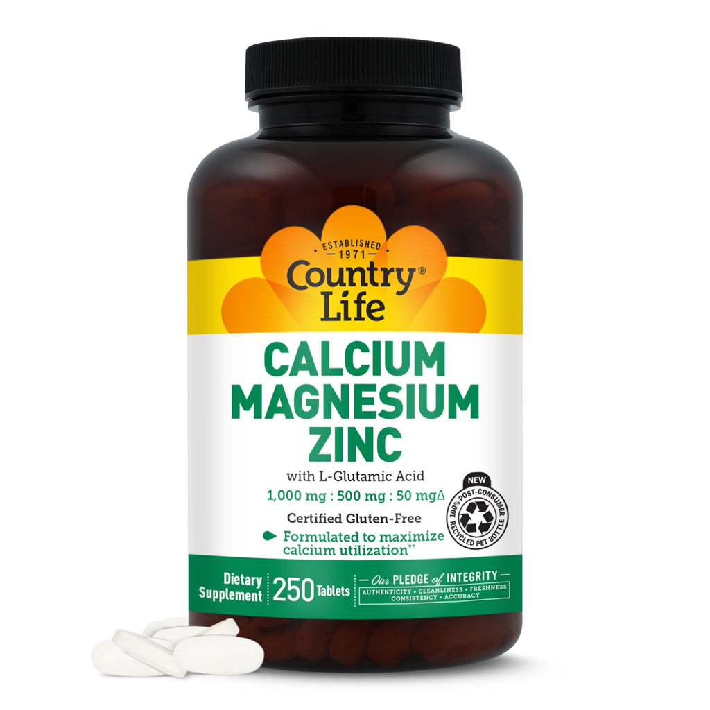 Country Life Calcium Magnesium Zinc - 250 Tablets