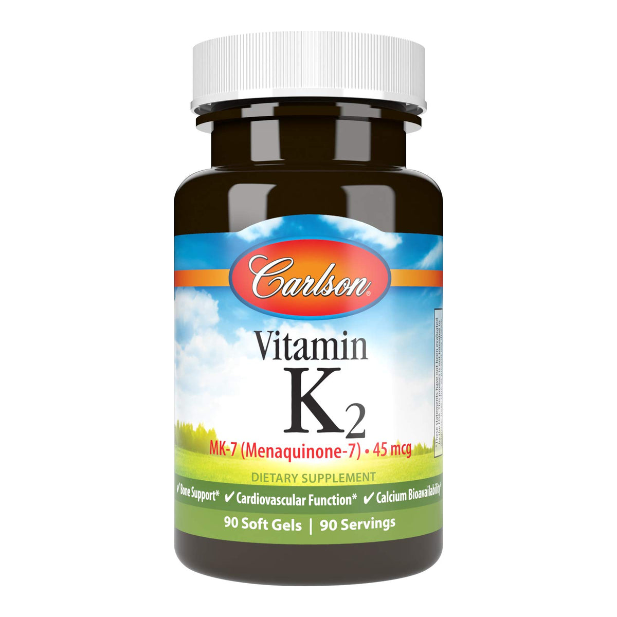 Carlson Vitamin K2 MK-7 45 mcg Bone Support - 90 Softgels