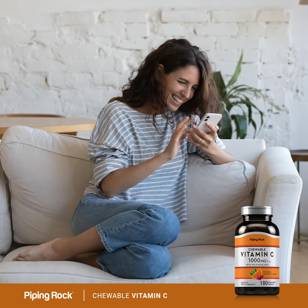 Piping Rock Vitamin C 1000mg Chewable Tablets - 180 Count - image 6