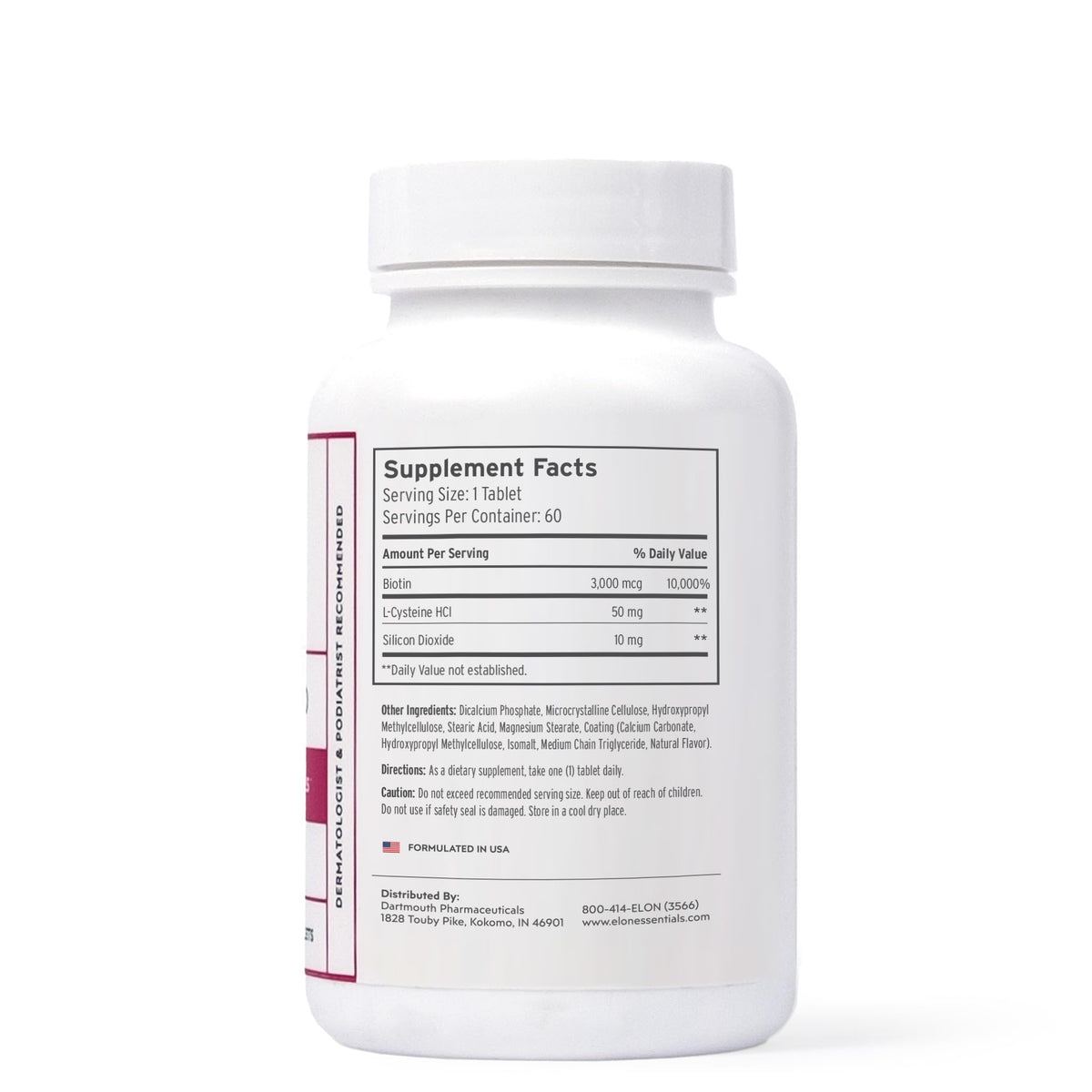 Elon Matrix Plus 3000 Biotin Nail Vitamins for Stronger Nails - 60 Tablets - image 6