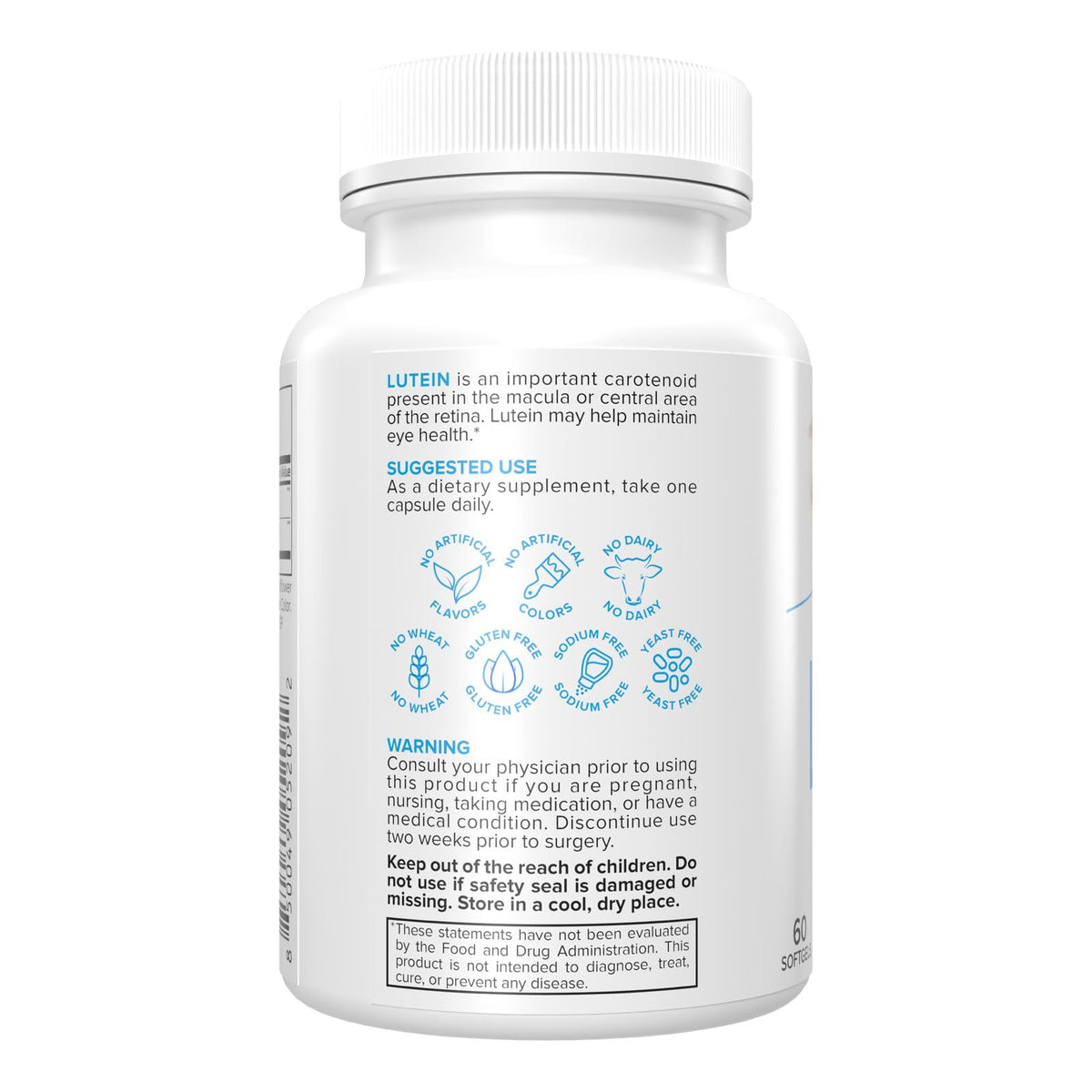 Portions Master Lutein 20mg + Zeaxanthin Eye Health - 60 Softgels - image 5