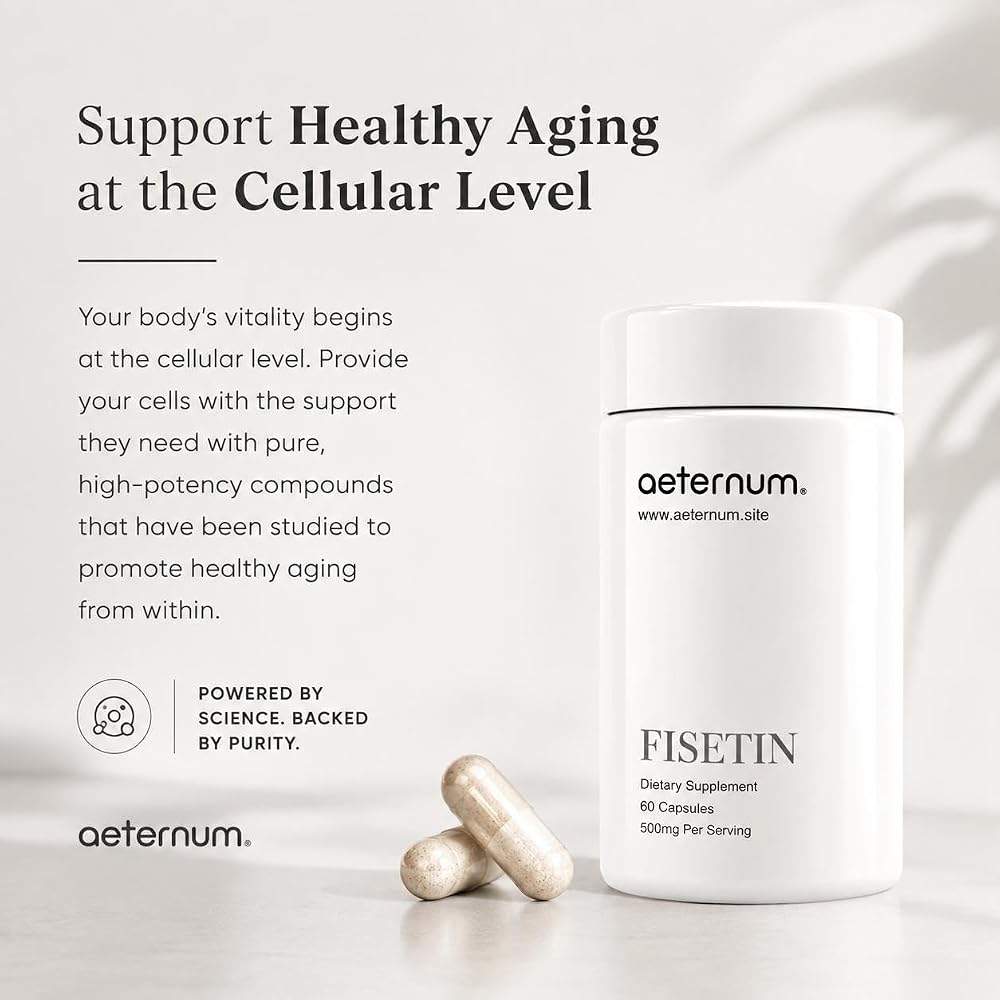 aeternum Fisetin 500mg Senolytic Support - 60 Capsules - image 4